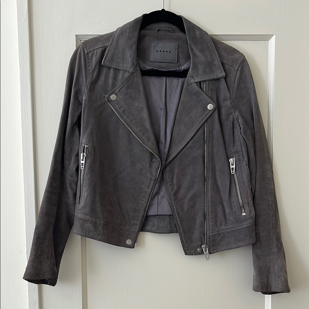BLANKNYC Gray Suede Jacket